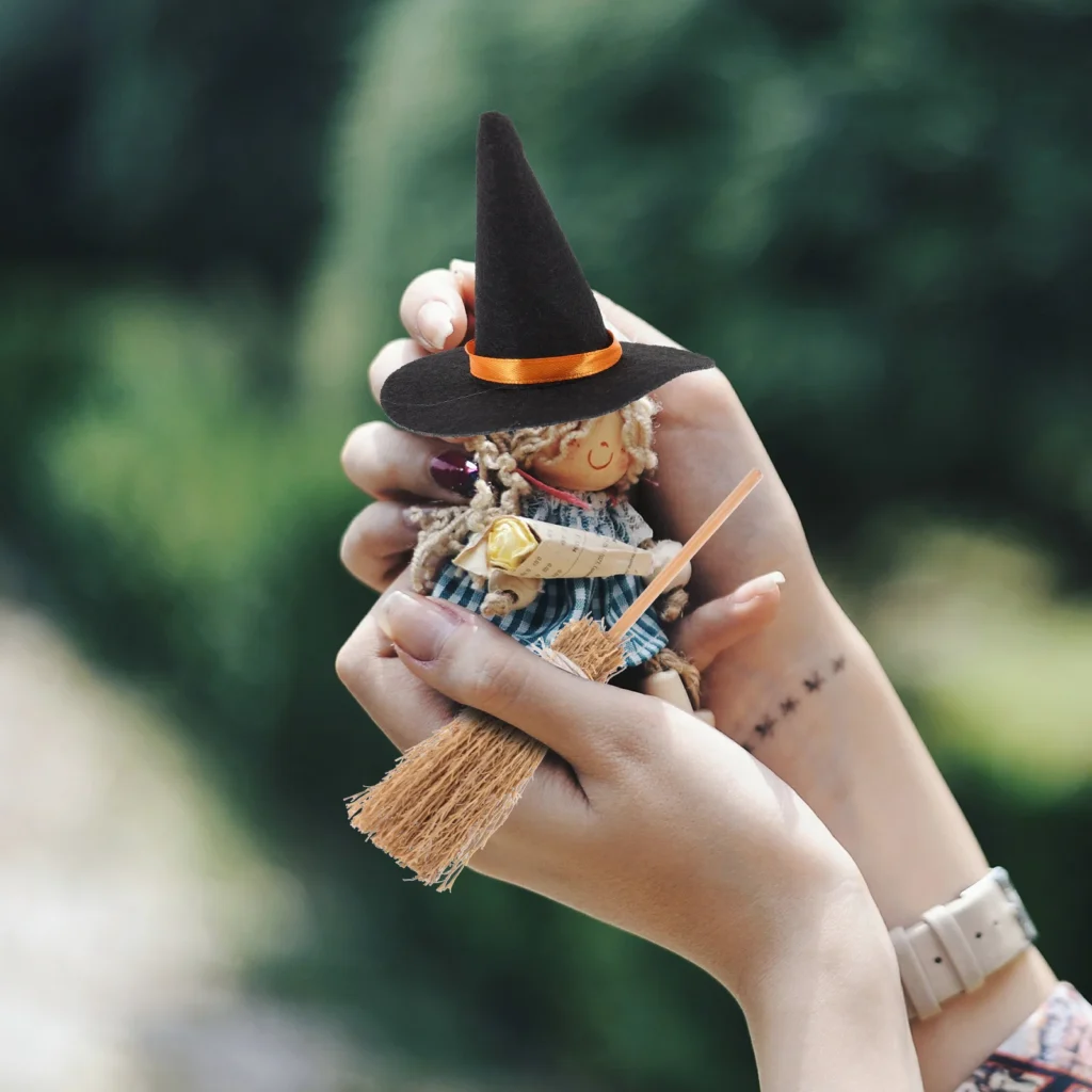 Witch Hat Small Hats for Crafts Cake Decor Tiny Broom